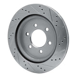 Dynamic Friction 2018-2021 Ford F-150 4WD Rear Left Drilled & Slotted Silver Brake Rotor by Dynamic Friction Company 631-54267L