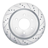 Dynamic Friction 2018-2021 Ford F-150 4WD Rear Right Drilled & Slotted Silver Brake Rotor by Dynamic Friction Company 631-54267R