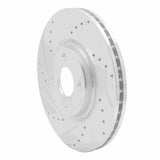 Dynamic Friction 2018-2022 Ford EcoSport Front Left Drilled & Slotted Silver Brake Rotor by Dynamic Friction Company 631-54268L