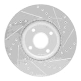 Dynamic Friction 2018-2022 Ford EcoSport Front Left Drilled & Slotted Silver Brake Rotor by Dynamic Friction Company 631-54268L