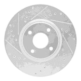 Dynamic Friction 2018-2022 Ford EcoSport Front Left Drilled & Slotted Silver Brake Rotor by Dynamic Friction Company 631-54268L