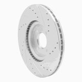 Dynamic Friction 2018-2022 Ford EcoSport Front Left Drilled & Slotted Silver Brake Rotor by Dynamic Friction Company 631-54268L