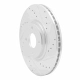 Dynamic Friction 2018-2022 Ford EcoSport Front Right Drilled & Slotted Silver Brake Rotor by Dynamic Friction Company 631-54268R