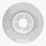 Dynamic Friction 2018-2022 Ford EcoSport Front Right Drilled & Slotted Silver Brake Rotor by Dynamic Friction Company 631-54268R