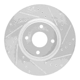 Dynamic Friction 2018-2022 Ford EcoSport Front Right Drilled & Slotted Silver Brake Rotor by Dynamic Friction Company 631-54268R