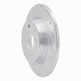 Dynamic Friction 2018-2022 Ford EcoSport Rear Left Drilled & Slotted Silver Brake Rotor by Dynamic Friction Company 631-54269L