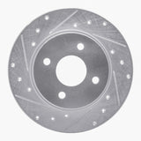 Dynamic Friction 2018-2022 Ford EcoSport Rear Left Drilled & Slotted Silver Brake Rotor by Dynamic Friction Company 631-54269L