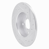 Dynamic Friction 2018-2022 Ford EcoSport Rear Left Drilled & Slotted Silver Brake Rotor by Dynamic Friction Company 631-54269L