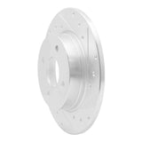 Dynamic Friction 2018-2022 Ford EcoSport Rear Right Drilled & Slotted Silver Brake Rotor by Dynamic Friction Company 631-54269R