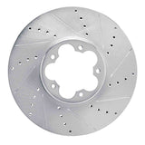 Dynamic Friction 2020-2025 Ford Transit-250 Front Right Drilled & Slotted Silver Brake Rotor by Dynamic Friction Company 631-54270R