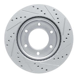 Dynamic Friction 2019-2025 Ford Bronco Front Left Drilled & Slotted Silver Brake Rotor by Dynamic Friction Company 631-54275L
