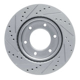 Dynamic Friction 2019-2025 Ford Bronco Front Right Drilled & Slotted Silver Brake Rotor by Dynamic Friction Company 631-54275R