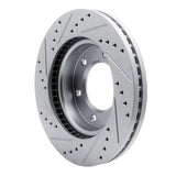 Dynamic Friction 2019-2025 Ford Bronco Front Right Drilled & Slotted Silver Brake Rotor by Dynamic Friction Company 631-54275R