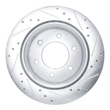 Dynamic Friction 2019-2025 Ford Ranger (USA/Canada) Rear Left Drilled & Slotted Silver Brake Rotor by Dynamic Friction Company 631-54276L