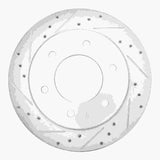 Dynamic Friction 2019-2025 Ford Ranger (USA/Canada) Rear Left Drilled & Slotted Silver Brake Rotor by Dynamic Friction Company 631-54276L