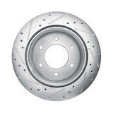 Dynamic Friction 2019-2025 Ford Ranger (USA/Canada) Rear Right Drilled & Slotted Silver Brake Rotor by Dynamic Friction Company 631-54276R