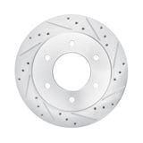 Dynamic Friction 2019-2025 Ford Ranger (USA/Canada) Rear Right Drilled & Slotted Silver Brake Rotor by Dynamic Friction Company 631-54276R