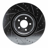 Dynamic Friction 2020-2025 Ford Explorer Front Left Drilled & Slotted Silver Brake Rotor by Dynamic Friction Company 631-54277L