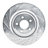 Dynamic Friction 2020-2025 Ford Explorer Rear Left Drilled & Slotted Silver Brake Rotor by Dynamic Friction Company 631-54278L