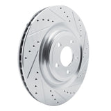 Dynamic Friction 2020-2025 Ford Police Interceptor Utility Rear Right Drilled & Slotted Silver Brake Rotor by Dynamic Friction Company 631-54278R