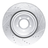 R1 Concepts 20-25 Ford Explorer Front Left Drilled & Slotted Silver Brake Rotor