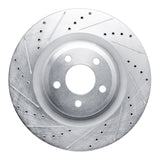 R1 Concepts 20-25 Ford Explorer Front Left Drilled & Slotted Silver Brake Rotor