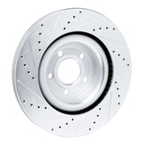 Dynamic Friction 2020-2025 Ford Explorer Front Right Drilled & Slotted Silver Brake Rotor by Dynamic Friction Company 631-54279R