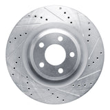 Dynamic Friction 2020-2025 Ford Explorer Front Right Drilled & Slotted Silver Brake Rotor by Dynamic Friction Company 631-54279R
