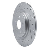 Dynamic Friction 2020-2025 Ford Mustang Rear Left Drilled & Slotted Silver Brake Rotor by Dynamic Friction Company 631-54280L