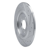 Dynamic Friction 2020-2025 Ford Mustang Rear Left Drilled & Slotted Silver Brake Rotor by Dynamic Friction Company 631-54280L
