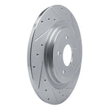 Dynamic Friction 2020-2025 Ford Explorer Rear Right Drilled & Slotted Silver Brake Rotor by Dynamic Friction Company 631-54280R