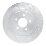 Dynamic Friction 2020-2025 Ford Explorer Rear Right Drilled & Slotted Silver Brake Rotor by Dynamic Friction Company 631-54280R