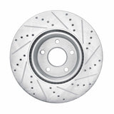 Dynamic Friction 2020-2025 Ford Escape Front Left Drilled & Slotted Silver Brake Rotor by Dynamic Friction Company 631-54281L