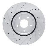 Dynamic Friction 2020-2025 Ford Escape Front Right Drilled & Slotted Silver Brake Rotor by Dynamic Friction Company 631-54281R