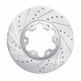 Dynamic Friction 2020-2025 Ford Transit-250 Front Left Drilled & Slotted Silver Brake Rotor by Dynamic Friction Company 631-54283L