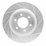 Dynamic Friction 2021-2025 Ford F-150 RWD Front Right Drilled & Slotted Silver Brake Rotor by Dynamic Friction Company 631-54287R