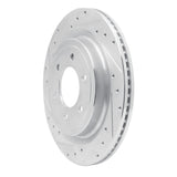 Dynamic Friction 2021-2025 Ford F-150 Lightning Rear Left Drilled & Slotted Silver Brake Rotor by Dynamic Friction Company 631-54288L