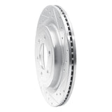 Dynamic Friction 2021-2025 Ford F-150 4WD Rear Right Drilled & Slotted Silver Brake Rotor by Dynamic Friction Company 631-54288R