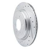 Dynamic Friction 2021-2025 Ford F-150 RWD Rear Left Drilled & Slotted Silver Brake Rotor by Dynamic Friction Company 631-54289L