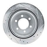Dynamic Friction 2021-2025 Ford F-150 RWD Rear Left Drilled & Slotted Silver Brake Rotor by Dynamic Friction Company 631-54289L