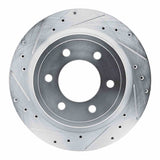 Dynamic Friction 2021-2025 Ford F-150 RWD Rear Left Drilled & Slotted Silver Brake Rotor by Dynamic Friction Company 631-54289L