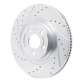 Dynamic Friction 2022-2025 Ford Maverick Front Left Drilled & Slotted Silver Brake Rotor by Dynamic Friction Company 631-54296L
