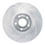Dynamic Friction 2022-2025 Ford Maverick Front Left Drilled & Slotted Silver Brake Rotor by Dynamic Friction Company 631-54296L