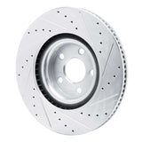 Dynamic Friction 2022-2025 Ford Maverick Front Left Drilled & Slotted Silver Brake Rotor by Dynamic Friction Company 631-54296L