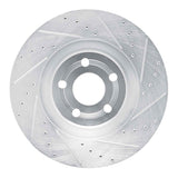 Dynamic Friction 2022-2025 Ford Maverick Front Right Drilled & Slotted Silver Brake Rotor by Dynamic Friction Company 631-54296R