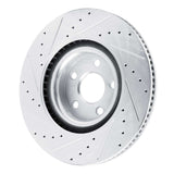 Dynamic Friction 2022-2025 Ford Maverick Front Right Drilled & Slotted Silver Brake Rotor by Dynamic Friction Company 631-54296R