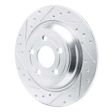 Dynamic Friction 2022-2025 Ford Maverick Rear Left Drilled & Slotted Silver Brake Rotor by Dynamic Friction Company 631-54297L