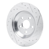 Dynamic Friction 2022-2025 Ford Maverick Rear Left Drilled & Slotted Silver Brake Rotor by Dynamic Friction Company 631-54297L