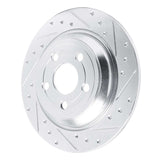 Dynamic Friction 2022-2025 Ford Maverick Rear Right Drilled & Slotted Silver Brake Rotor by Dynamic Friction Company 631-54297R