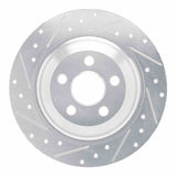 Dynamic Friction 2022-2025 Ford Maverick Rear Right Drilled & Slotted Silver Brake Rotor by Dynamic Friction Company 631-54297R